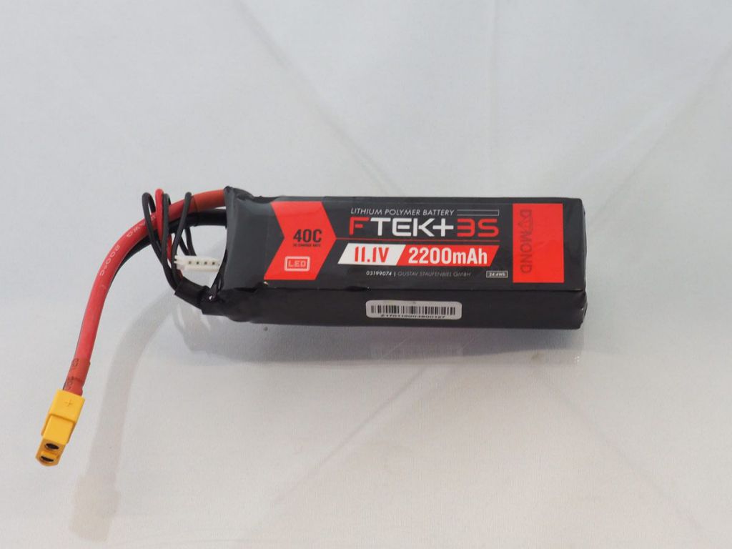 DYMOND F-TEK+ 3S 2200mAh (11,1V) 40C LiPo Pack with LED Indicator (XT60) - HORIZON HOBBY - R&eacute;f&eacute;rence: HSF03199074