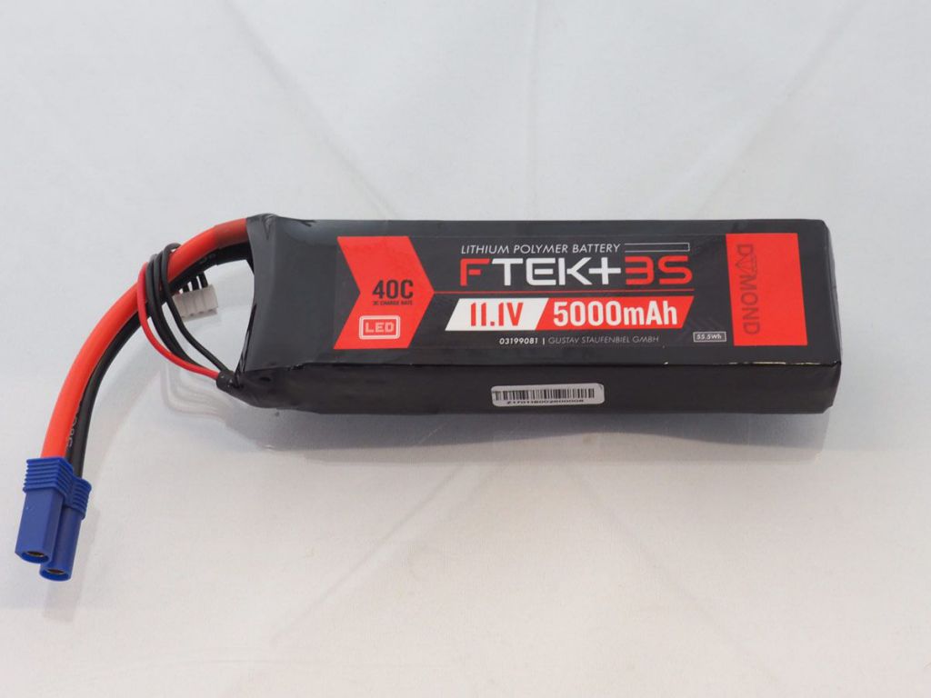 DYMOND F-TEK+ 3S 5000mAh (11,1V) 40C LiPo Pack with LED Indicator (EC5) - HORIZON HOBBY - R&eacute;f&eacute;rence: HSF03199081
