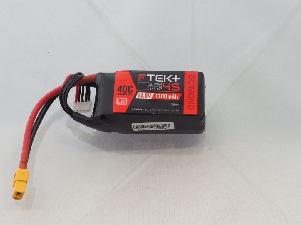 DYMOND F-TEK+ 4S 1300mAh (14,8V) 40C LiPo Pack with LED Indicator (XT60) - HORIZON HOBBY - R&eacute;f&eacute;rence: HSF03199083