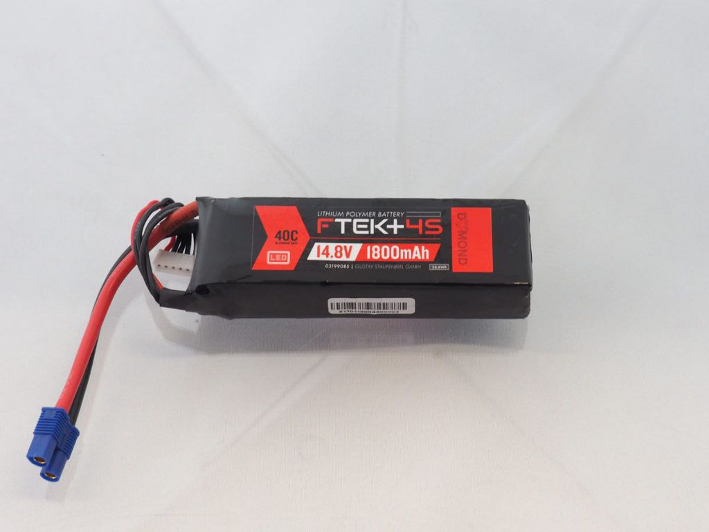 DYMOND F-TEK+ 4S 1800mAh (14,8V) 40C LiPo Pack with LED Indicator (EC3) - HORIZON HOBBY - R&eacute;f&eacute;rence: HSF03199085