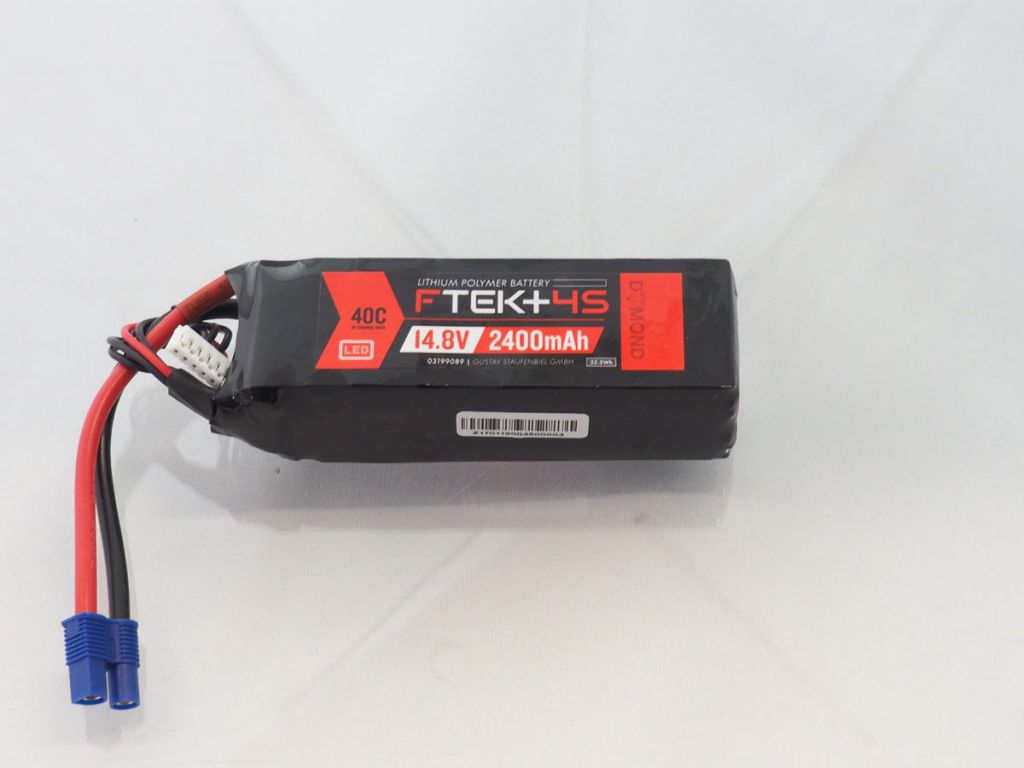 DYMOND F-TEK+ 4S 2400mAh (14,8V) 40C LiPo Pack with LED Indicator (EC3) - HORIZON HOBBY - R&eacute;f&eacute;rence: HSF03199089