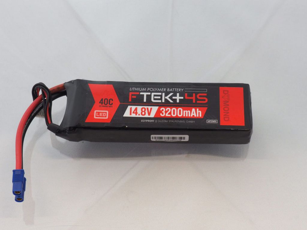 DYMOND F-TEK+ 4S 3200mAh (14,8V) 40C LiPo Pack with LED Indicator (EC3) - HORIZON HOBBY - R&eacute;f&eacute;rence: HSF03199091