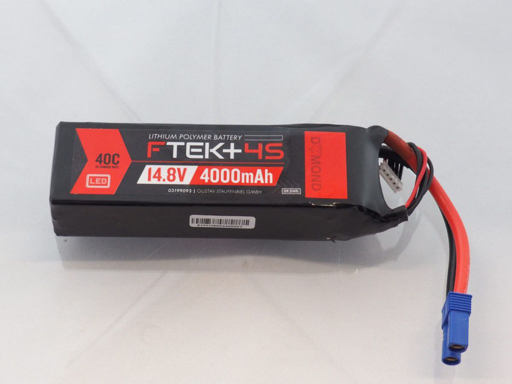 DYMOND F-TEK+ 4S 4000mAh (14,8V) 40C LiPo Pack with LED Indicator (EC5) - HORIZON HOBBY - R&eacute;f&eacute;rence: HSF03199093