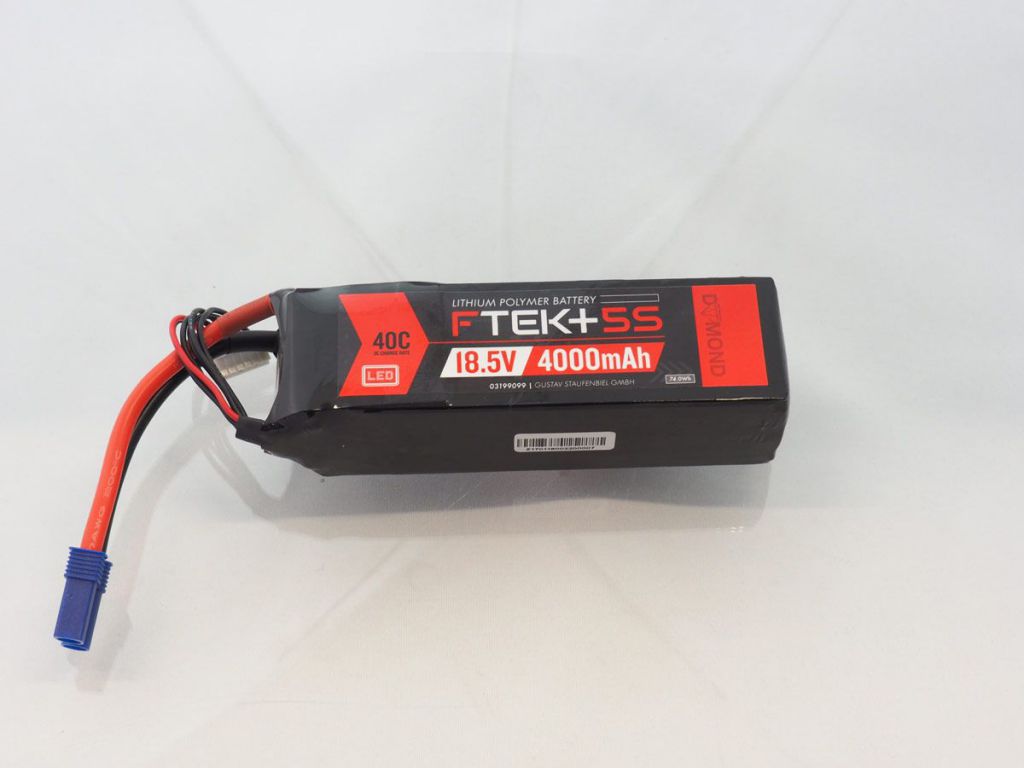 DYMOND F-TEK+ 5S 4000mAh (18,5V) 40C LiPo Pack with LED Indicator (EC5) - HORIZON HOBBY - R&eacute;f&eacute;rence: HSF03199099