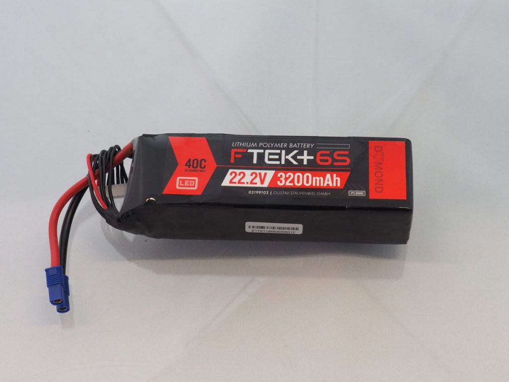 DYMOND F-TEK+ 6S 3200mAh (22,2V) 40C LiPo Pack with LED Indicator (EC3) - HORIZON HOBBY - R&eacute;f&eacute;rence: HSF03199103