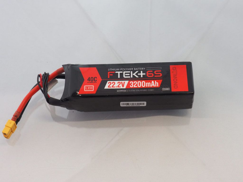 DYMOND F-TEK+ 6S 3200mAh (22,2V) 40C LiPo Pack with LED Indicator (XT60) - HORIZON HOBBY - R&eacute;f&eacute;rence: HSF03199104