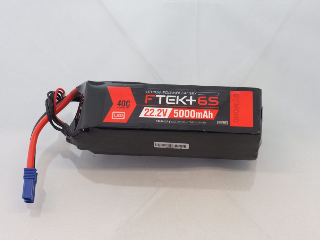 DYMOND F-TEK+ 6S 5000mAh (22,2V) 40C LiPo Pack with LED Indicator (EC5) - HORIZON HOBBY - R&eacute;f&eacute;rence: HSF03199107