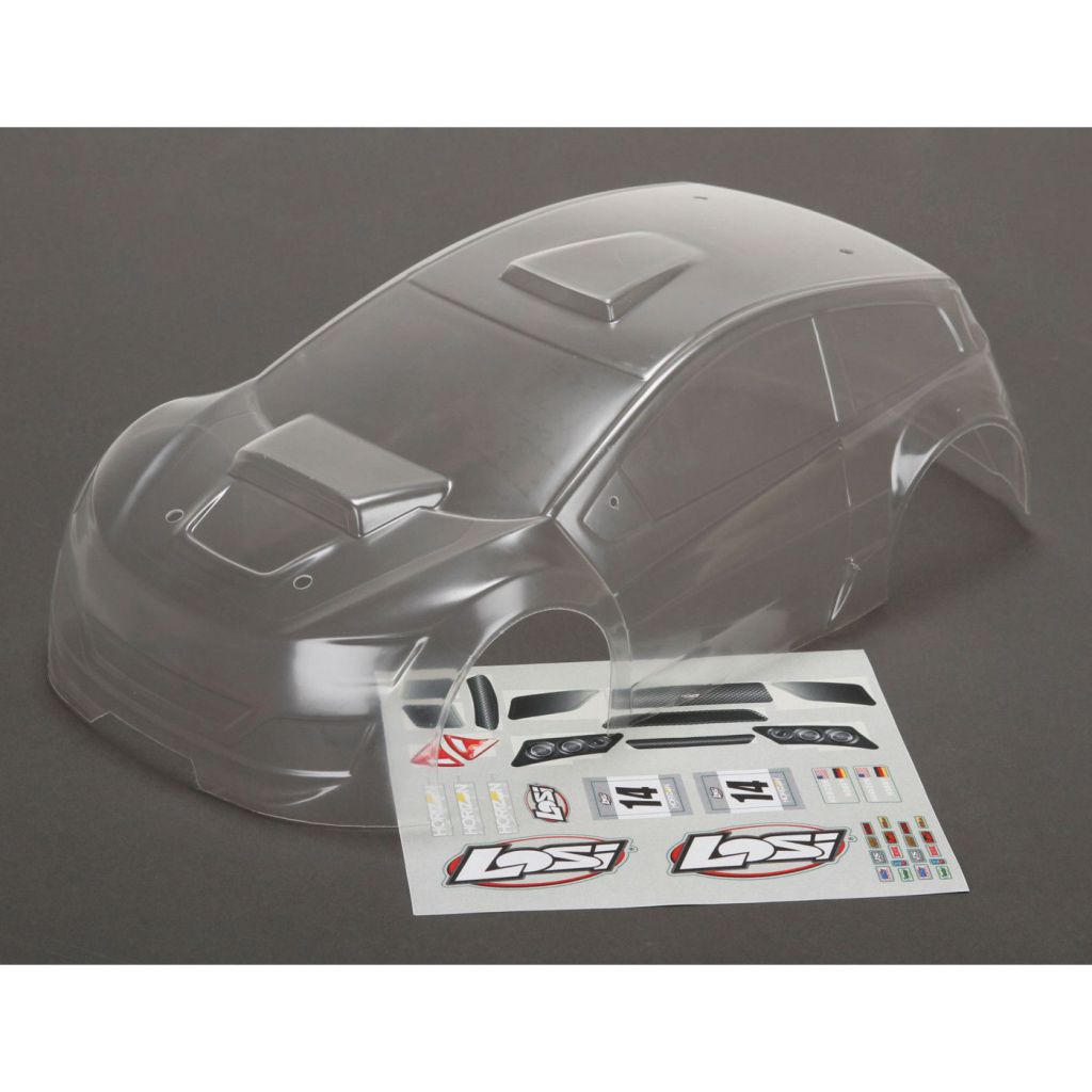 1/14 Mini Rally - Carrosserie transparente - HORIZON HOBBY - R&eacute;f&eacute;rence: LOS210007