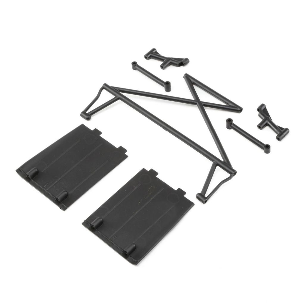 Rock Rey - Support arri&egrave;re, Barre X et bavettes - HORIZON HOBBY - R&eacute;f&eacute;rence: LOS230029