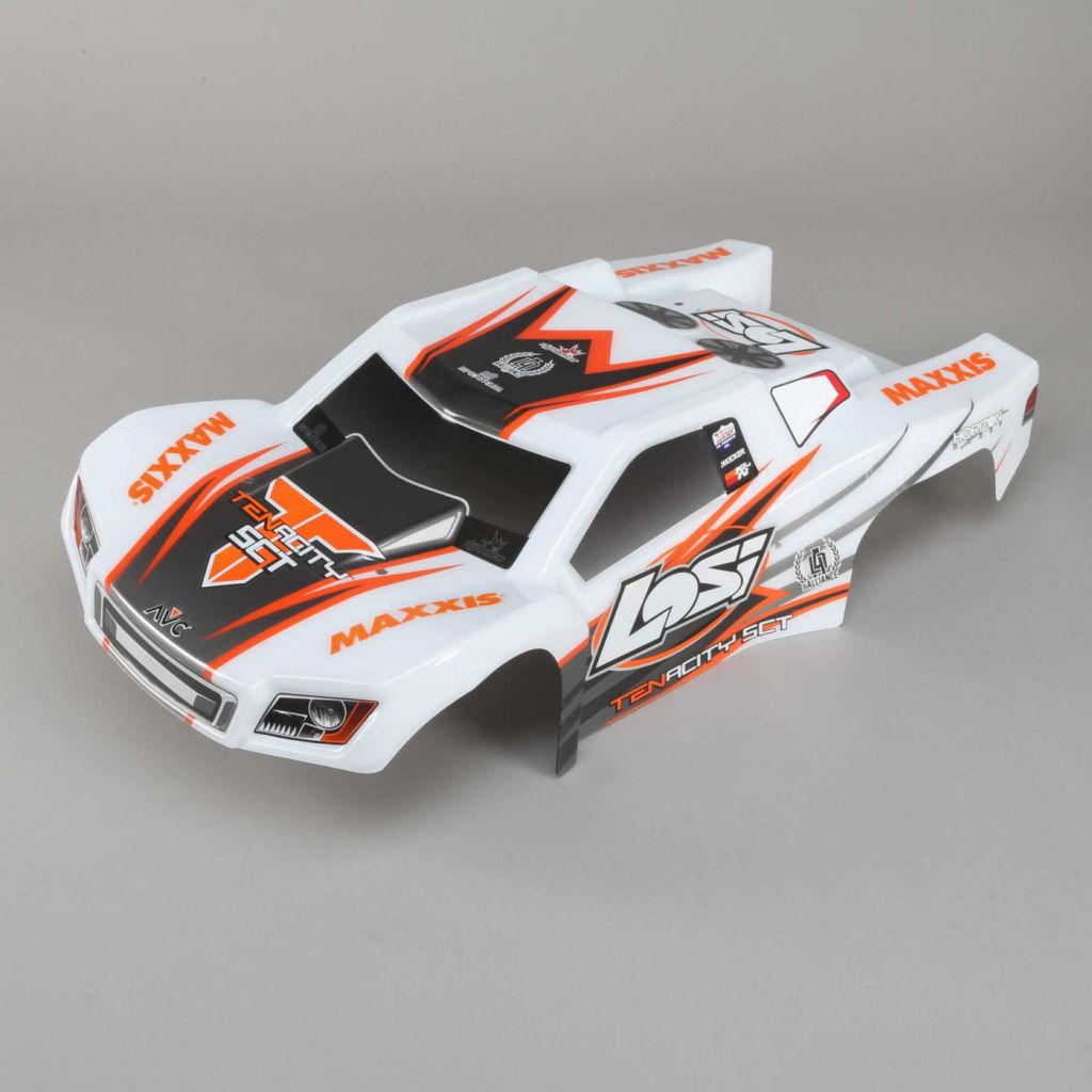 TENACITY SCT - Carrosserie peinte blanche/orange - HORIZON HOBBY - R&eacute;f&eacute;rence: LOS230035