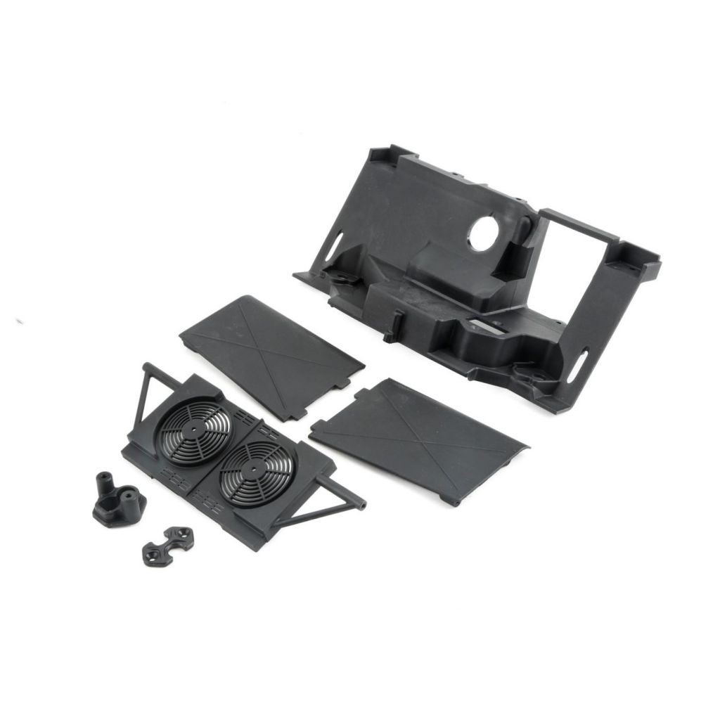 Baja Rey - Cloison arri&egrave;re, ventilateur et bavettes - HORIZON HOBBY - R&eacute;f&eacute;rence: LOS231005