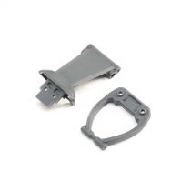 Front Bumper/Skid Plate&Support,Gray: Rock Rey - HORIZON HOBBY - R&eacute;f&eacute;rence: LOS231040