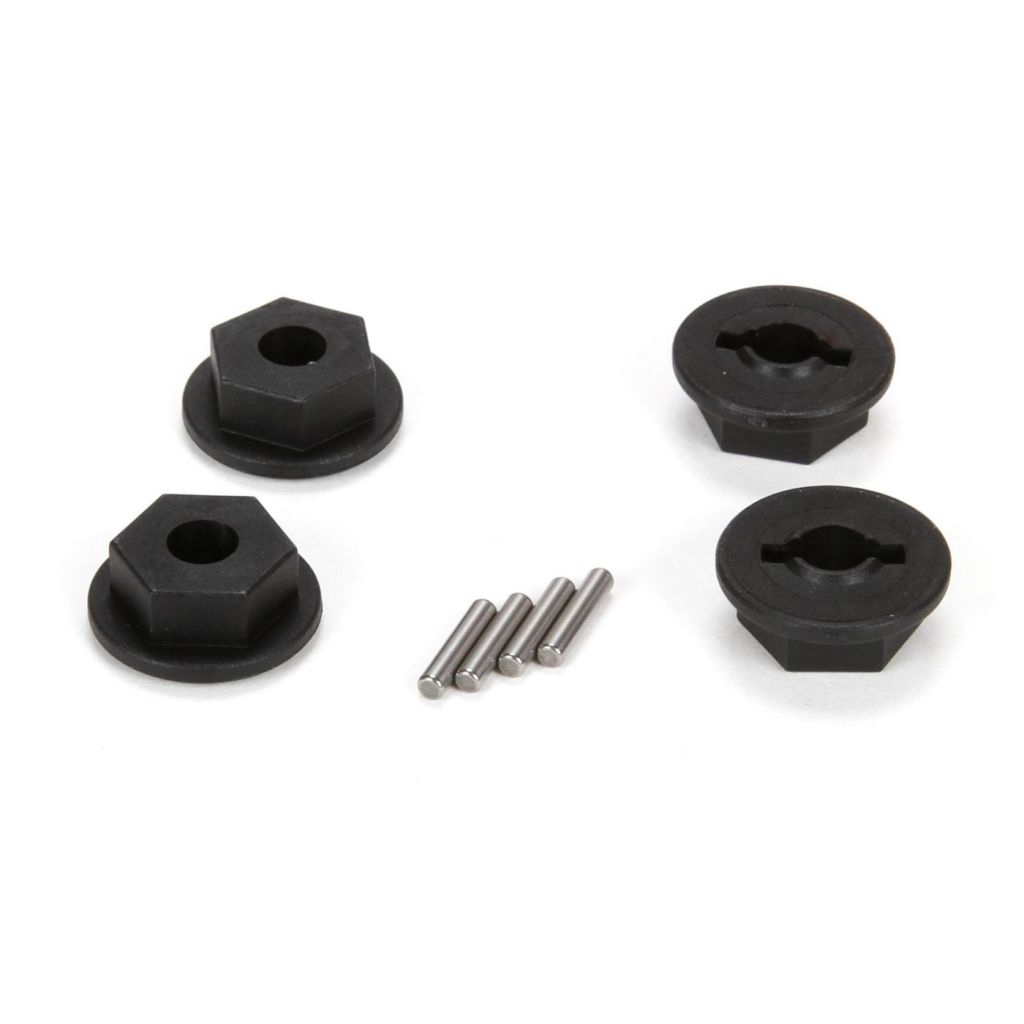 TEN MT - Hexagones de roues avec goupilles (4) - HORIZON HOBBY - R&eacute;f&eacute;rence: LOS232015