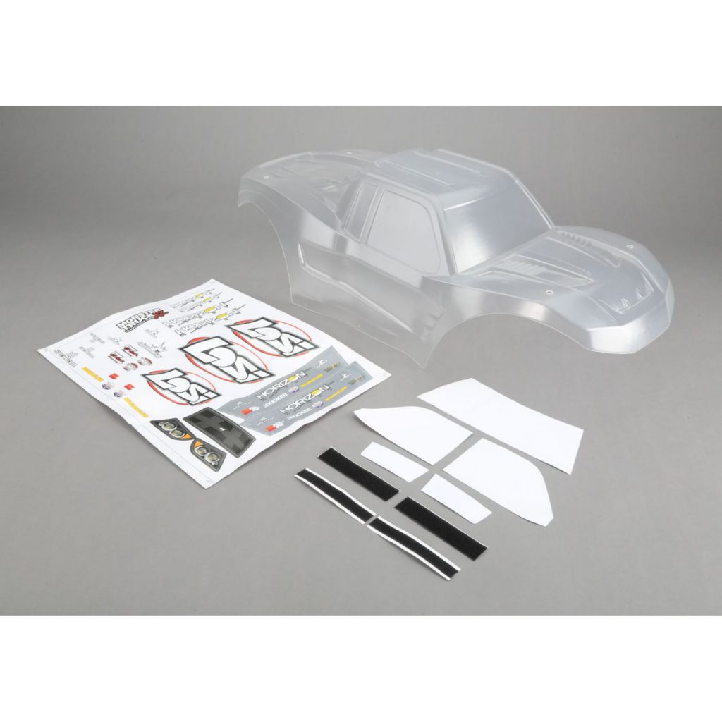 Body, Clear with Sticker Set: MTXL - HORIZON HOBBY - R&eacute;f&eacute;rence: LOS250015