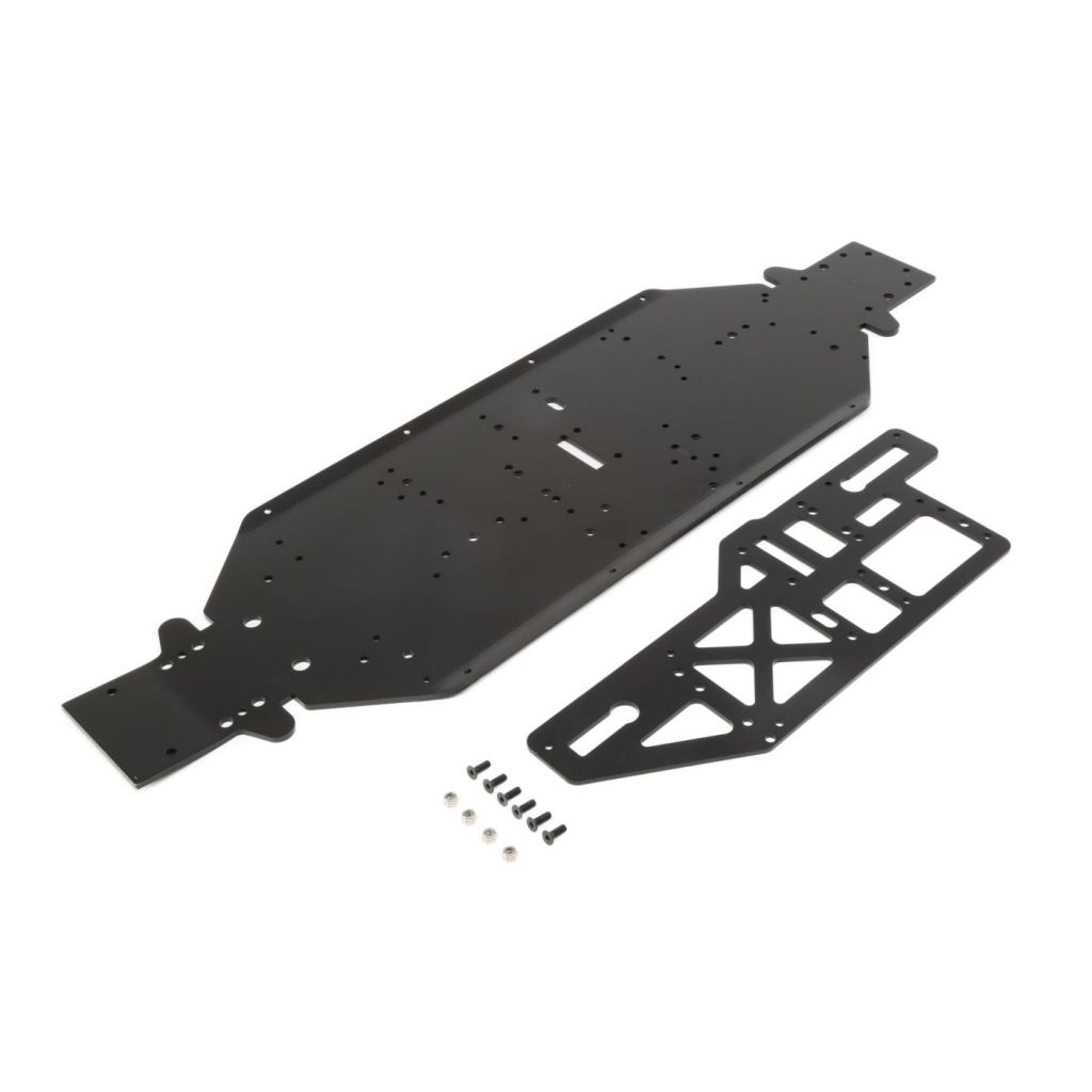 DBXL-E - Ch&acirc;ssis avec plaque de renfort 4mm, noir - HORIZON HOBBY - R&eacute;f&eacute;rence: LOS251050