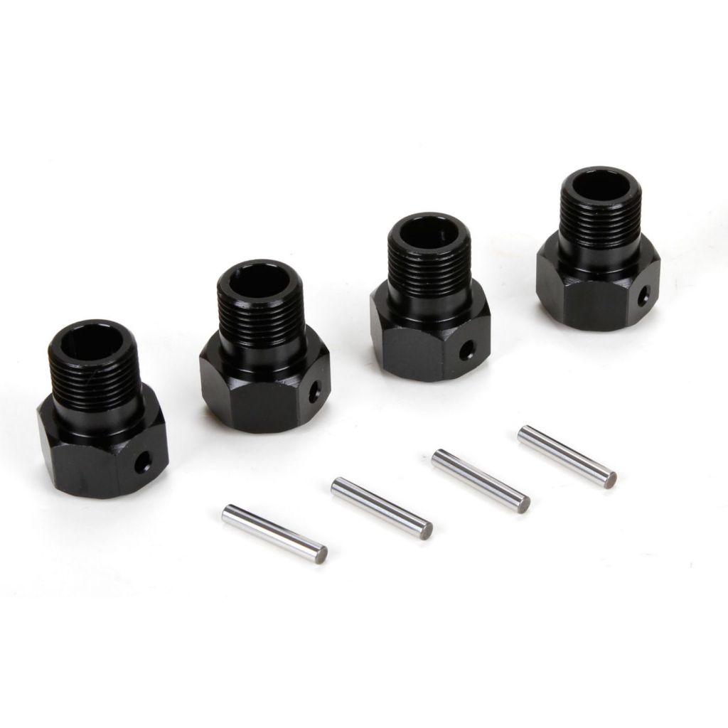 Wheel Hex Black & Pin (4): MTXL - HORIZON HOBBY - R&eacute;f&eacute;rence: LOS252050