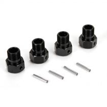 Wheel Hex Black & Pin (4): MTXL - HORIZON HOBBY - R&eacute;f&eacute;rence: LOS252050