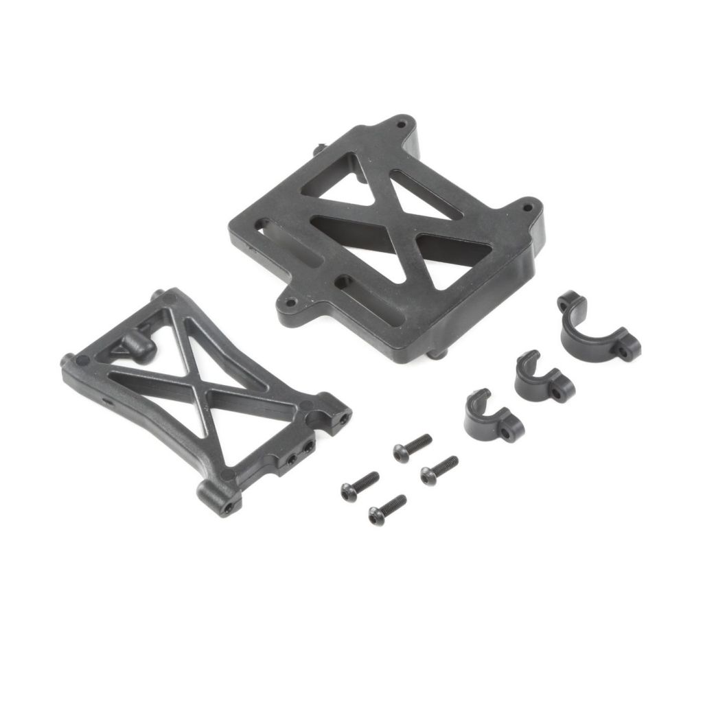 DBXL-E - Support contr&ocirc;leur, entretoises et pinces de fixation - HORIZON HOBBY - R&eacute;f&eacute;rence: LOS252060