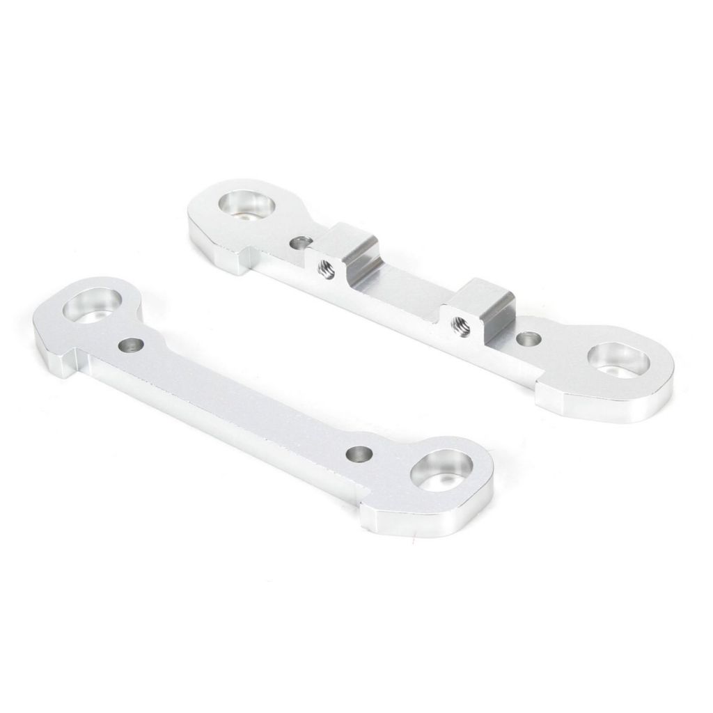 Rear Hinge Pin Braces, Aluminum, Silver(2): MTXL - HORIZON HOBBY - R&eacute;f&eacute;rence: LOS254029