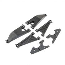 Front Suspension ArmSet Upr/Lwr(L&R): SuperBajaRey - HORIZON HOBBY - R&eacute;f&eacute;rence: LOS254037