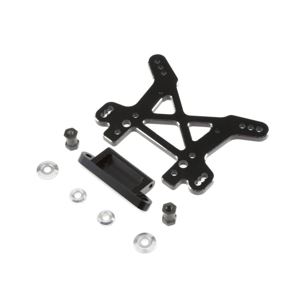 DBXL, MTXL - Supports d'amortisseurs avant noir aluminium - HORIZON HOBBY - R&eacute;f&eacute;rence: LOS354004