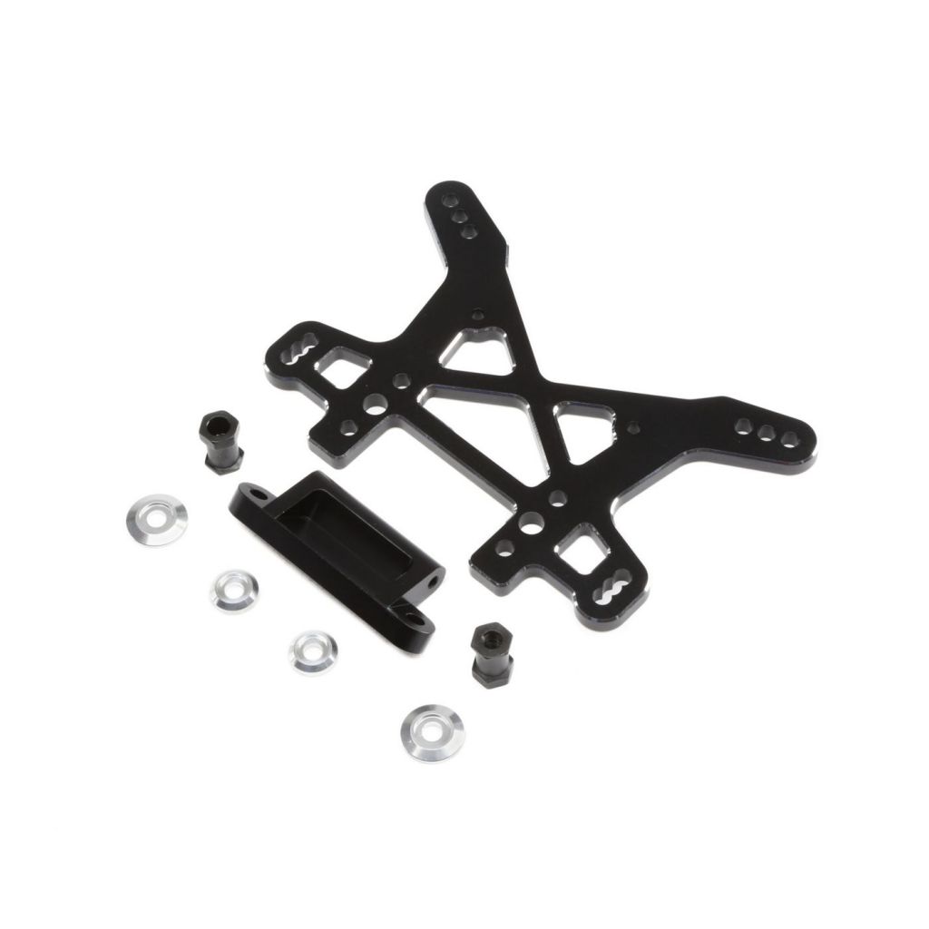 DBXL, MTXL - Supports d'amortisseurs arri&egrave;re noir aluminium - HORIZON HOBBY - R&eacute;f&eacute;rence: LOS354005