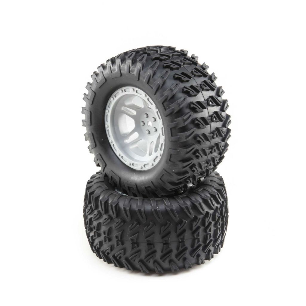 Tires, Mounted Grey (2): TENACITY Monster Truck - HORIZON HOBBY - R&eacute;f&eacute;rence: LOS43021