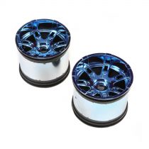 Wheel, 17mm, Black Chrome (2): LST 3XL-E - HORIZON HOBBY - R&eacute;f&eacute;rence: LOS44001