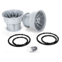 Silver Wheel & Black Bead Lock Rings (2): MTXL - HORIZON HOBBY - R&eacute;f&eacute;rence: LOS45013