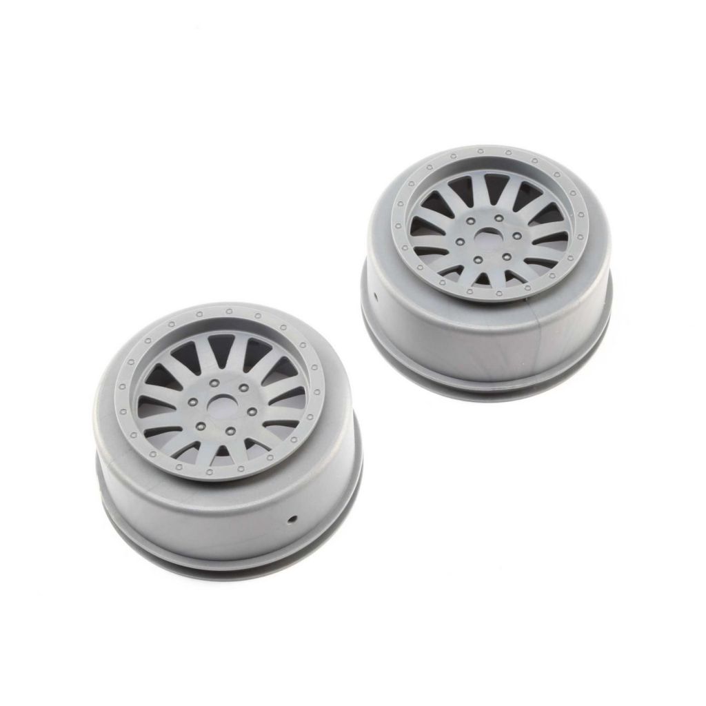 Wheels, Silver (2): Super Baja Rey - HORIZON HOBBY - R&eacute;f&eacute;rence: LOS45020
