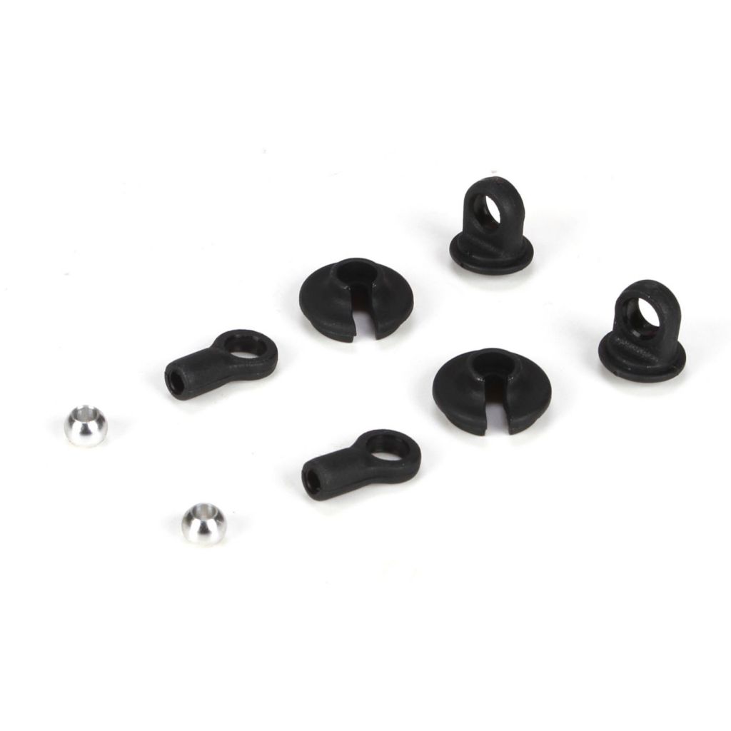 Mini 8IGHT -Set de bouchons,chapes et coupelles d'amortisseurs - HORIZON HOBBY - R&eacute;f&eacute;rence: LOSB1916