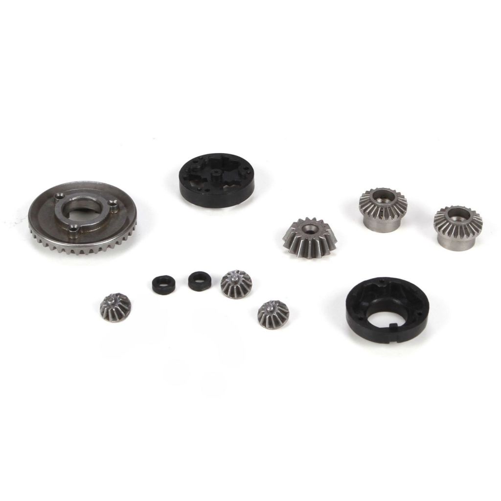 Mini 8IGHT -set de corps de diff et entretoises av/arr - HORIZON HOBBY - R&eacute;f&eacute;rence: LOSB1923