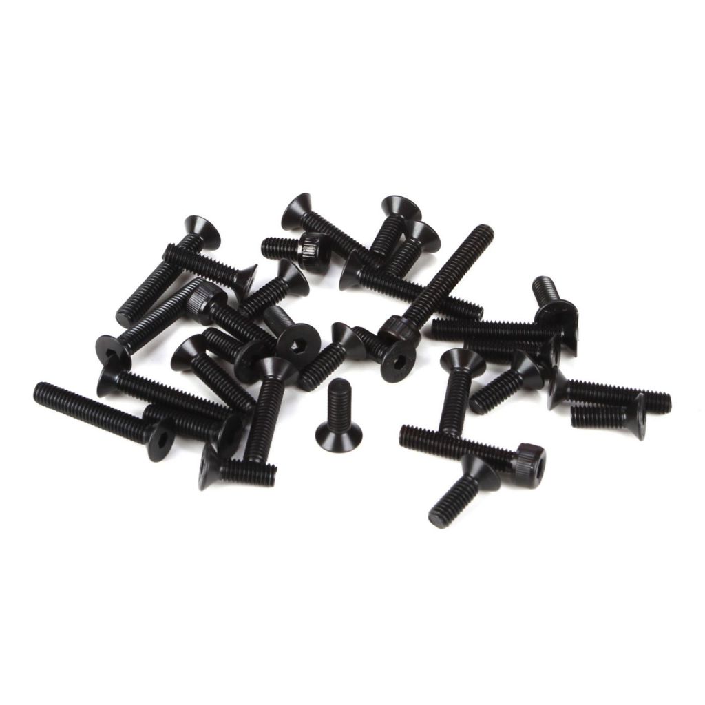5ive-T -Assortiment de vis M4 &agrave; t&ecirc;te frais&eacute;e (32) - HORIZON HOBBY - R&eacute;f&eacute;rence: LOSB6465