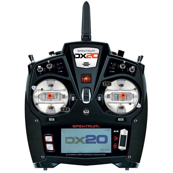 &Eacute;metteur 20 voies DX20 avec AR9020 Mode 2 s&eacute;lectionnable 1-4 - HORIZON HOBBY - R&eacute;f&eacute;rence: SPM20000EU