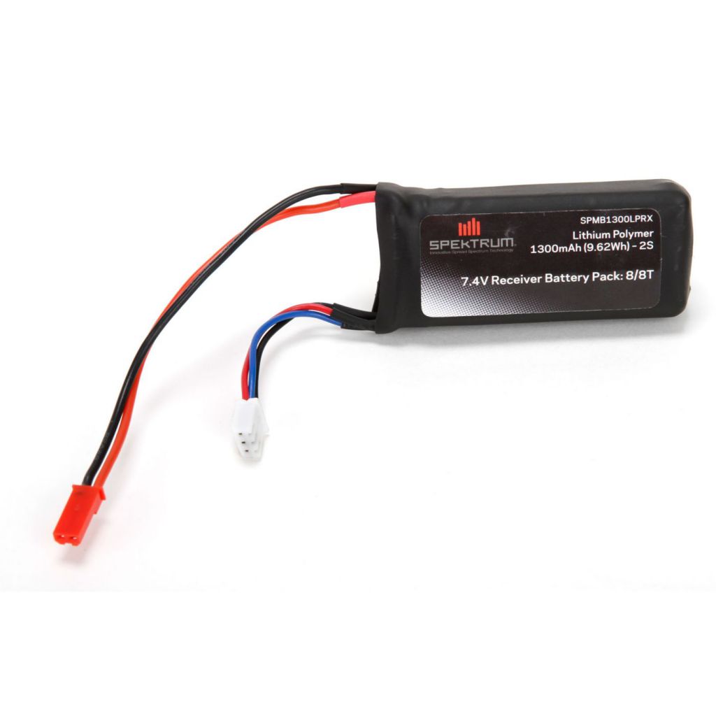 Batterie RX Li-Po 2S 7,4V 1300mA 5C prise JST - HORIZON HOBBY - R&eacute;f&eacute;rence: SPMB1300LPRX