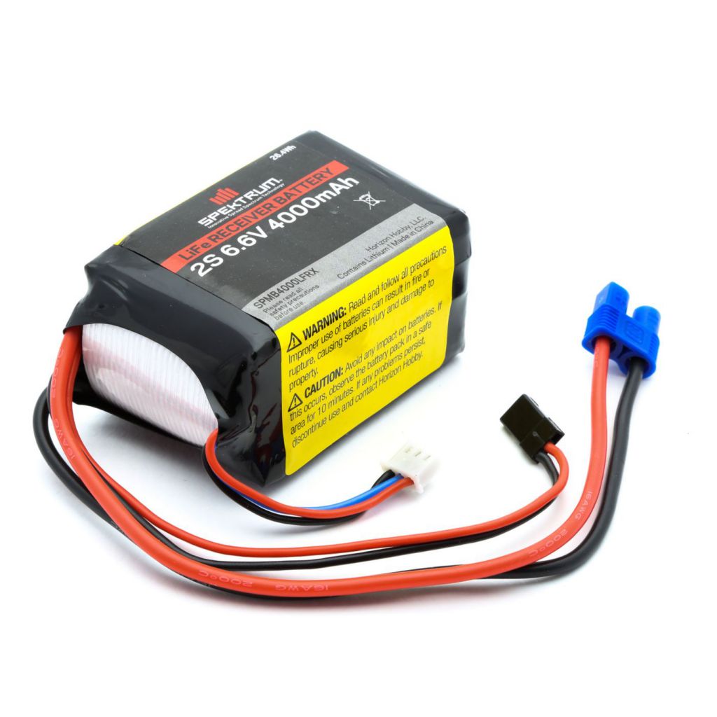 4000mAh 2S 6.6V Li-Fe Batterie de r&eacute;ception - HORIZON HOBBY - R&eacute;f&eacute;rence: SPMB4000LFRX