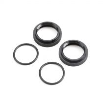 Shock Adjuster Nut w/O-ring, AL, Blk(2):5B,5T,MINI - HORIZON HOBBY - R&eacute;f&eacute;rence: TLR253000