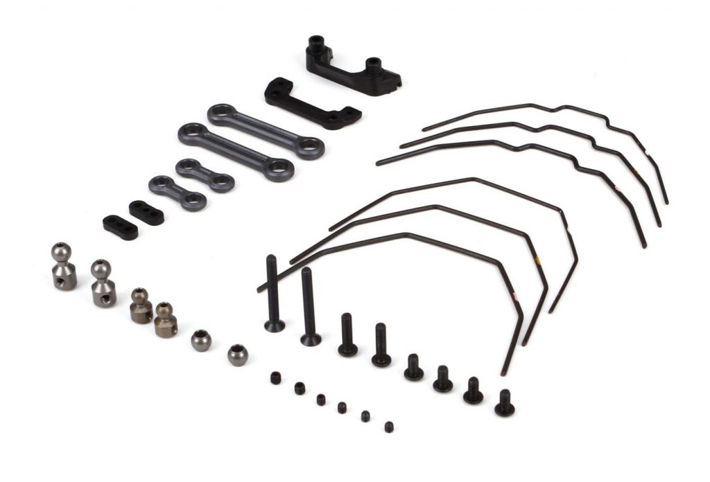 24 - Kit de barres anti-roulis avant et arri&egrave;re - HORIZON HOBBY - R&eacute;f&eacute;rence: TLR334006