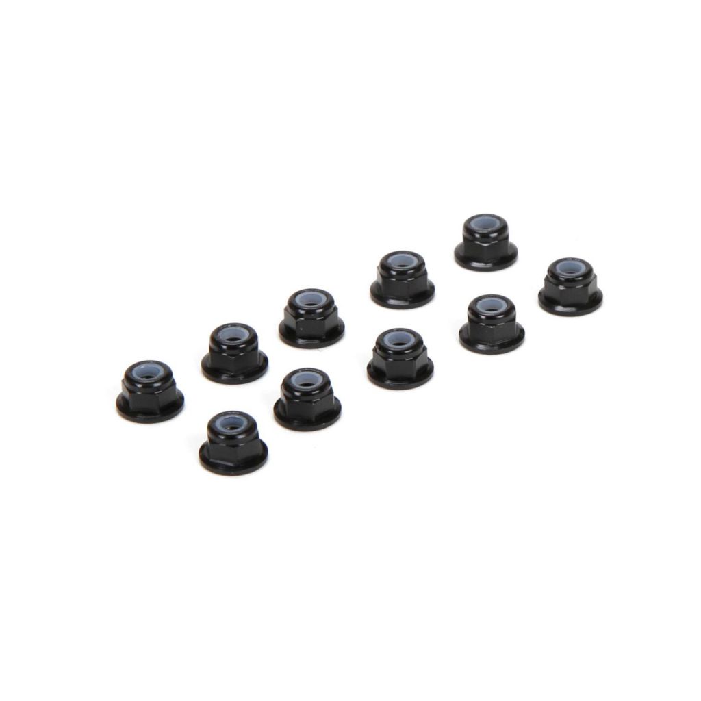 &Eacute;crou auto-frein&eacute; &eacute;paul&eacute; M3 en aluminium, noir (10) - HORIZON HOBBY - R&eacute;f&eacute;rence: TLR336005