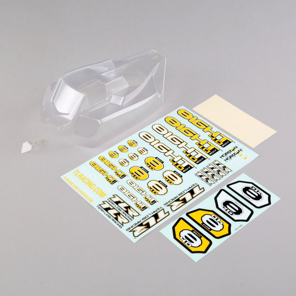 8IGHT 4.0 - Carrosserie &agrave; appui prononc&eacute;, transparente - HORIZON HOBBY - R&eacute;f&eacute;rence: TLR340003