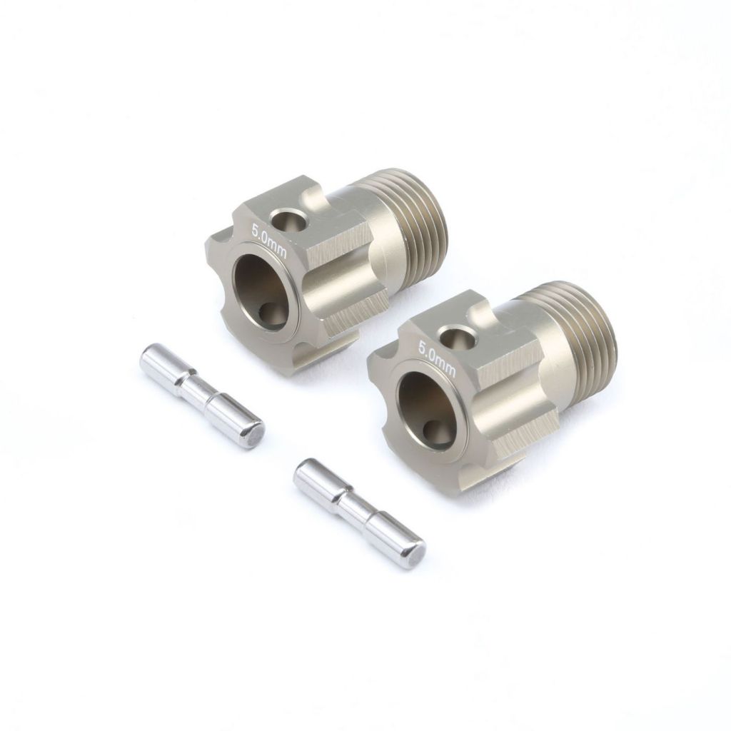 5B, 5T, MINI WRC - Hexagones de roues avec goupilles, +5,0mm (2) - HORIZON HOBBY - R&eacute;f&eacute;rence: TLR352004
