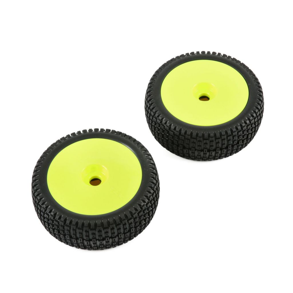 5IVE-B - Pneus et jante mont&eacute;s, jaune (2) - HORIZON HOBBY - R&eacute;f&eacute;rence: TLR45004