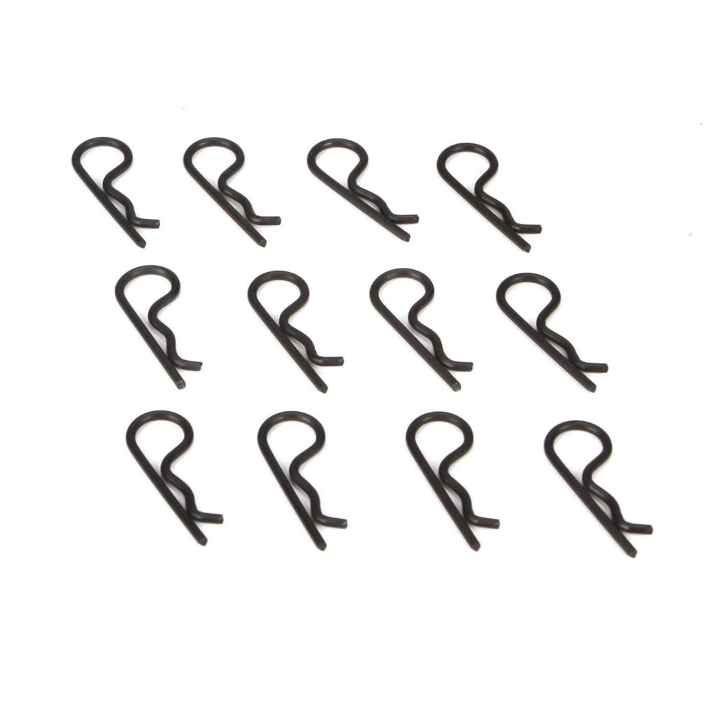 22 -Clips de carrosserie (12), noirs - HORIZON HOBBY - R&eacute;f&eacute;rence: TLR8202