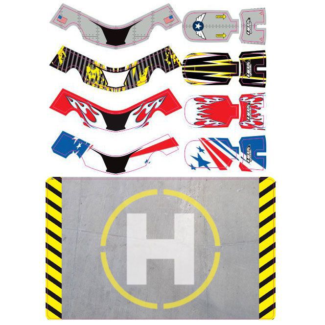 FAZE - Set de Skins Upgrade 1 (4 skins) avec h&eacute;liport - HORIZON HOBBY - R&eacute;f&eacute;rence: UPG7603