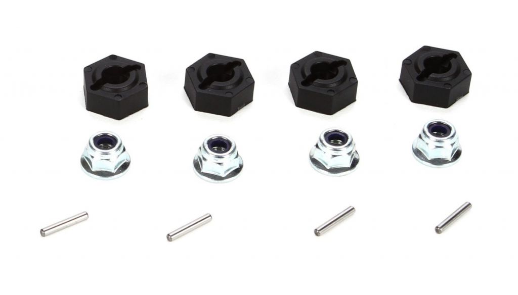Twin Hammers -Ecrous frein et goupilles pour hexagone moul&eacute;s 12mm - HORIZON HOBBY - R&eacute;f&eacute;rence: VTR232022