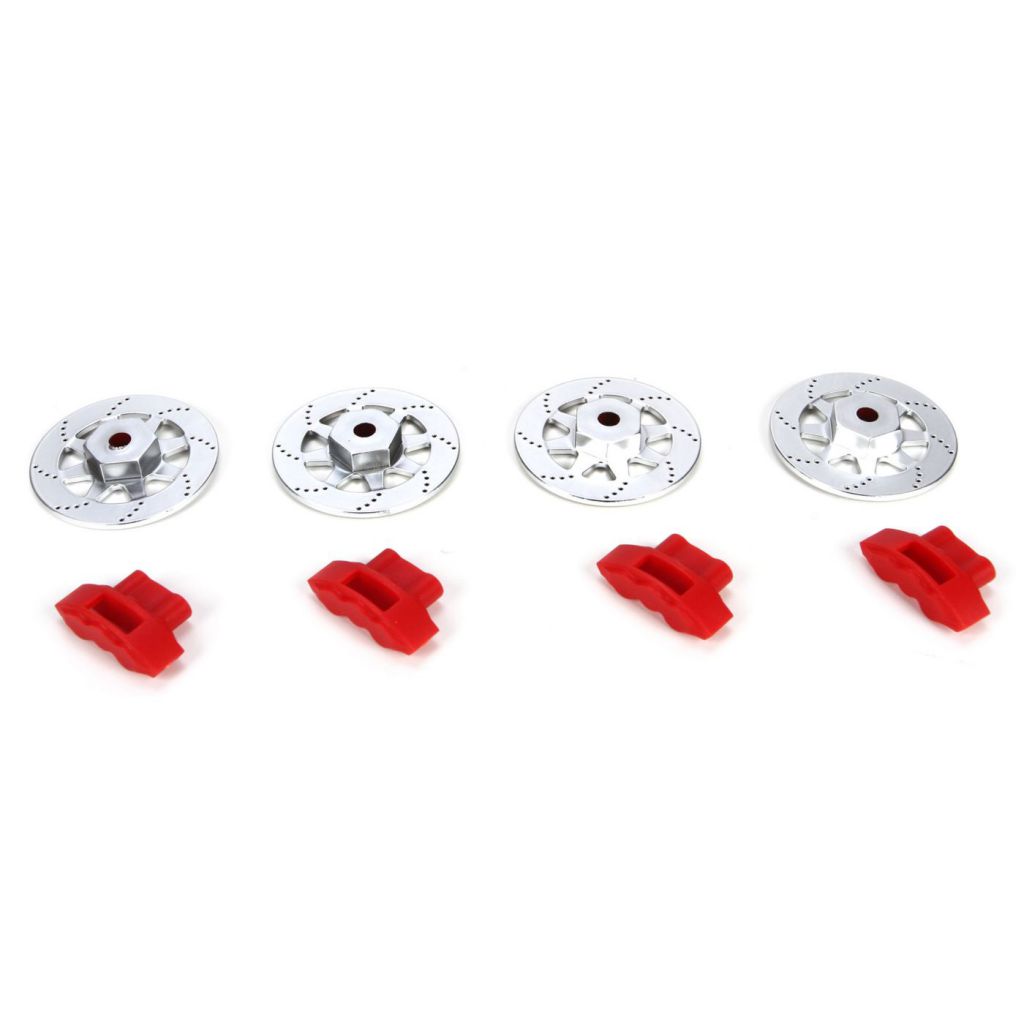 Jeu d'hexagones de roues avec disque et etrier de frein AV/ARR - HORIZON HOBBY - R&eacute;f&eacute;rence: VTR232051