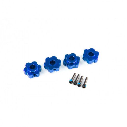 HEXAGONES DE ROUES ALU ANODIS&Eacute;S BLEU (2) MAXX - TRAXXAS TRX8956X
