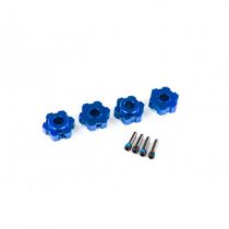 HEXAGONES DE ROUES ALU ANODIS&Eacute;S BLEU (2) MAXX - TRAXXAS TRX8956X