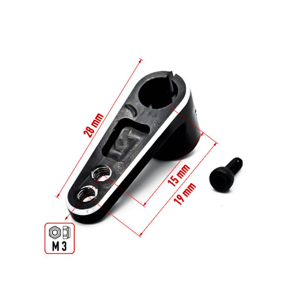 Palonnier de Direction 1/8 en Alu 25T, 24mm
