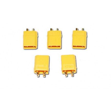 CONNECTEUR XT-30 M&Acirc;LE OR (5 PCS)
